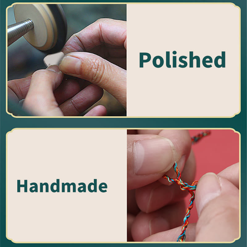 Buddha Stones 925 Srebro Sterling Wzór Zongzi Szczęście Wielokolorowa Bransoletka Ręcznie Robiona