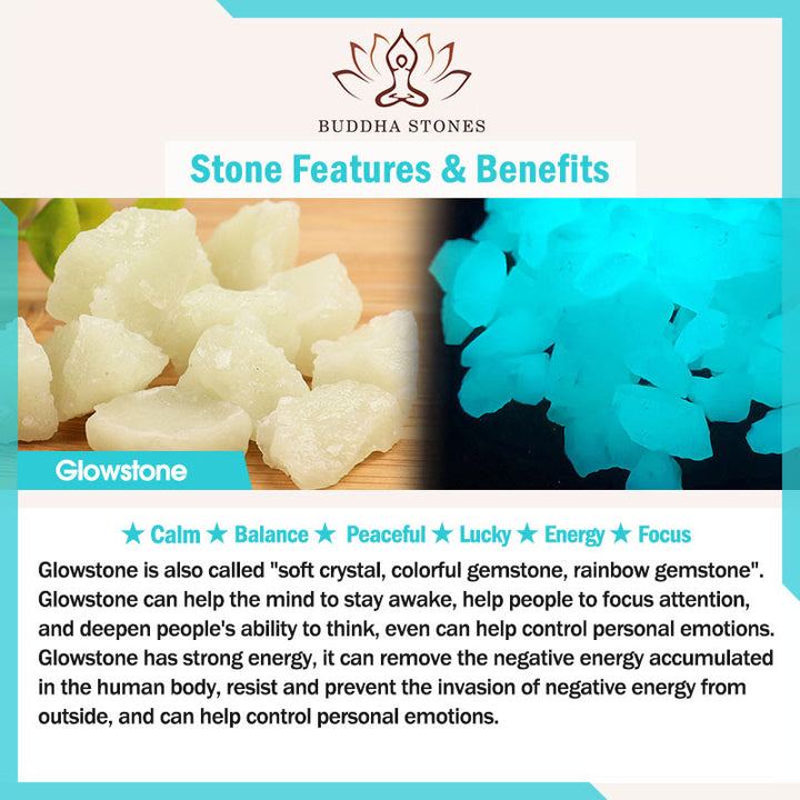 Buddha Stones Tybetański Turkusowy Kamień Świecący Świecąca Koralik Bransoletka Ochronna Lotosu