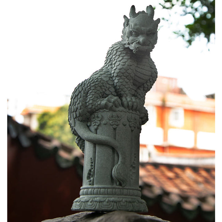 Buddha Stones Feng Shui Stojący Siedzący Smok Sukces Szczęście Dekoracja Domu