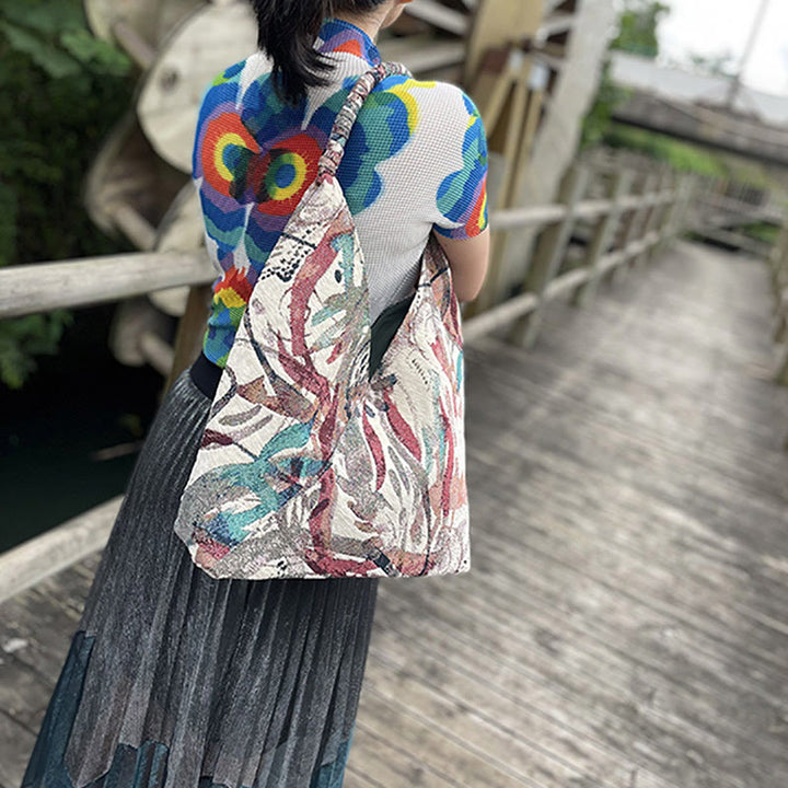 Zestaw torebek typu tote z ręcznie robionym haftem z Buddha Stones