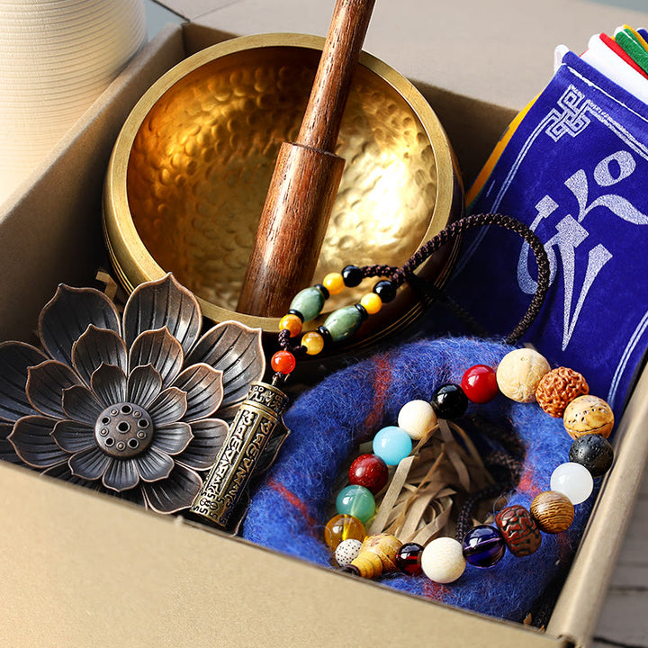 Kamień Buddy Tybetański Stwórz Głębsze Połączenie Duchowe Medytacja Zestaw Prezentowy