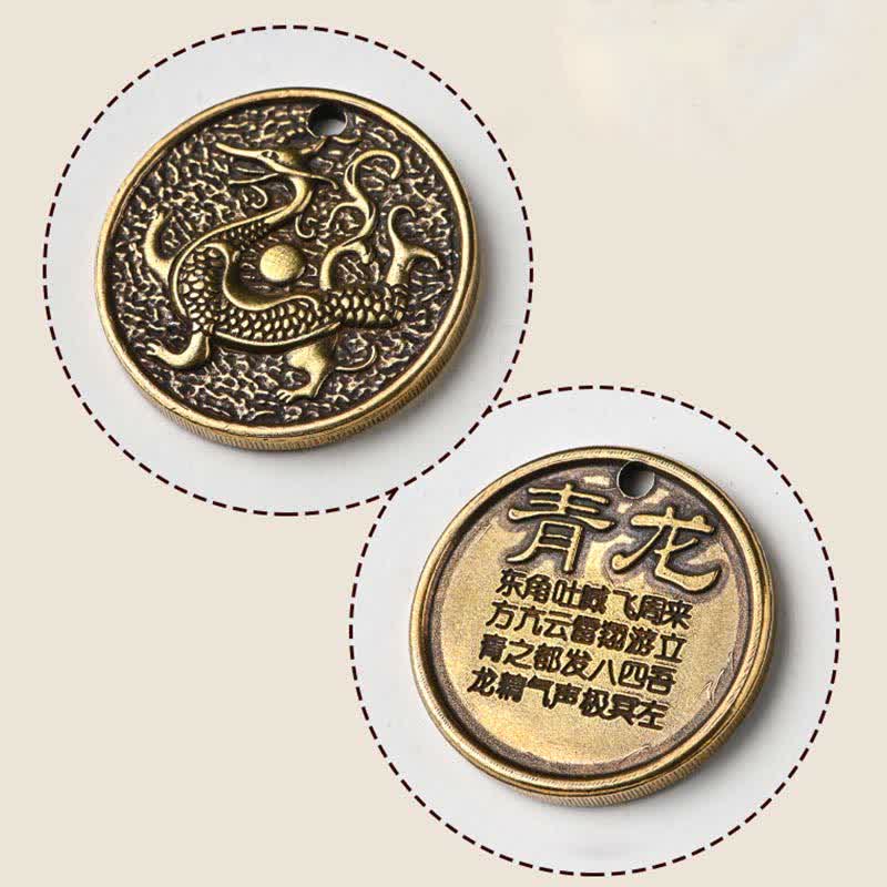 Buddha Stones Cztery symbole Błękitny Smok Biały Tygrys Cynobrowy Ptak Czarny Żółw Brelok