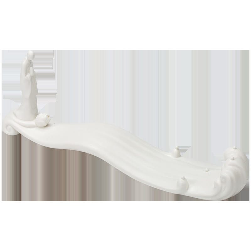 Budda Mnich Ceramiczny Morska Fala Góra Błogosławieństwo Kadzielnica Dekoracja