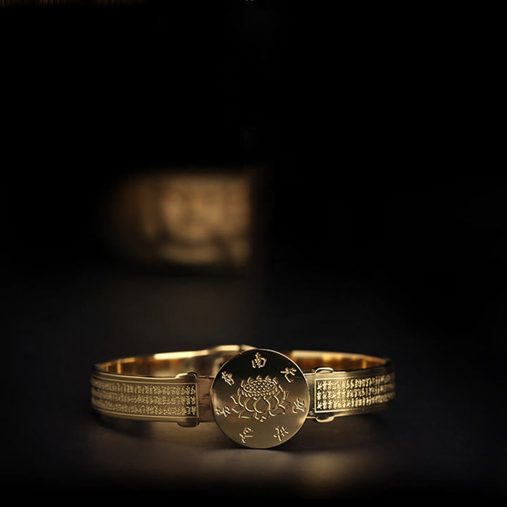 Buddha Stones Yin Yang Lotos Om Mani Padme Hum Mantra Bransoletka Harmonia ze stali tytanowej