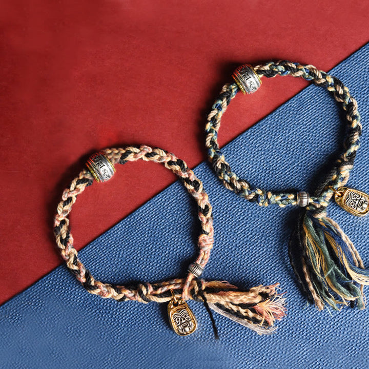 Buddha Stones Zakiram Bogini Bogactwa Om Mani Padme Hum Pokój Bransoletka Ręcznie Robiona