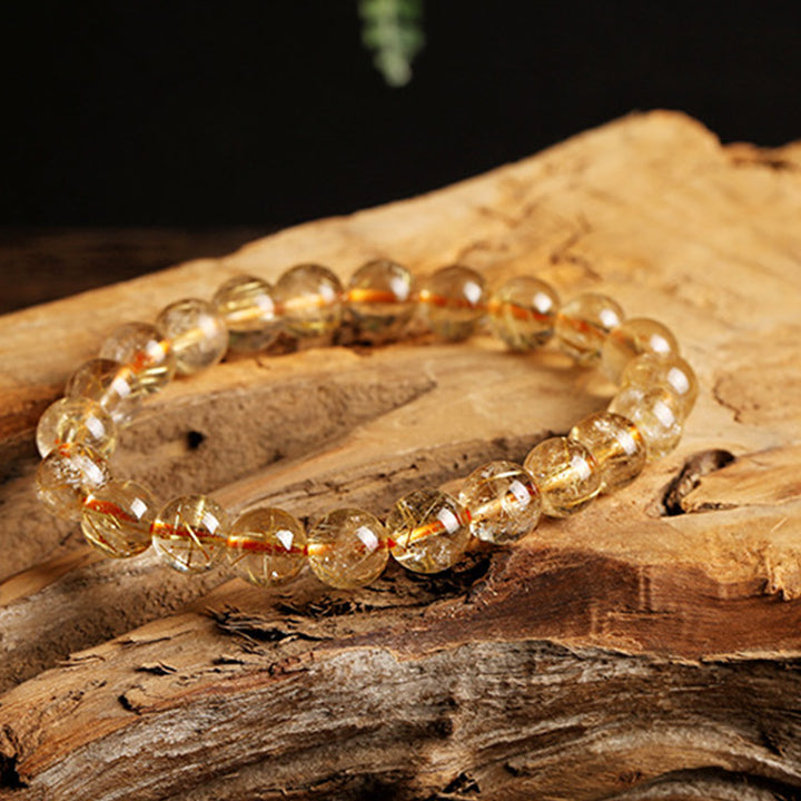 Bransoletka ochronna z naturalnego cytrynu i Buddha Stones