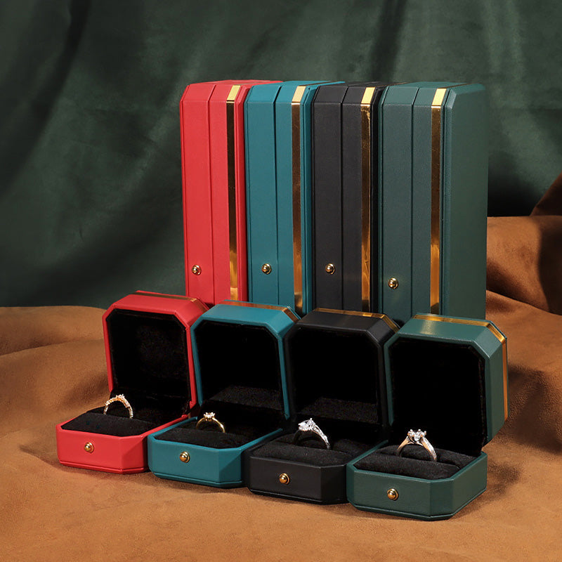 Pudełko do przechowywania biżuterii z Buddha Stones , skórzane pudełko prezentowe PU - image 2