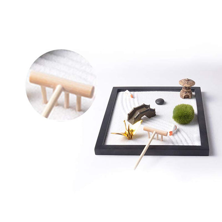 Buddha Stones Ryby Koi Mały Most Trawa Krajobraz Pokój Medytacja Zen Dekoracja Ogrodowa