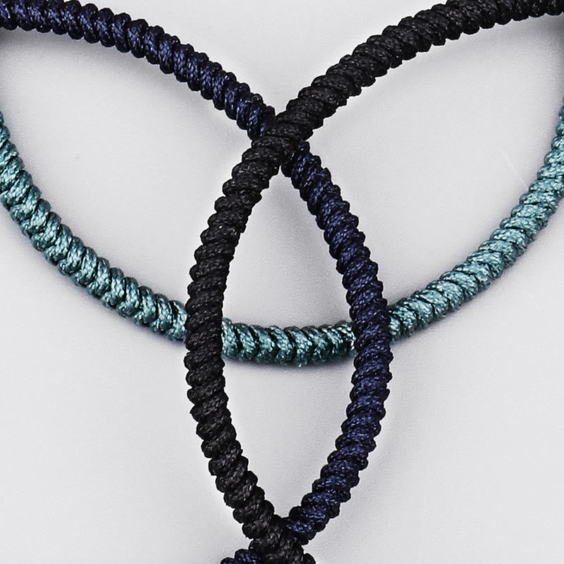 Buddha Stones Tybetańskie 3 sztuki King Kong Knot Ręcznie Robiony Amulet Bransoletka Siłowa