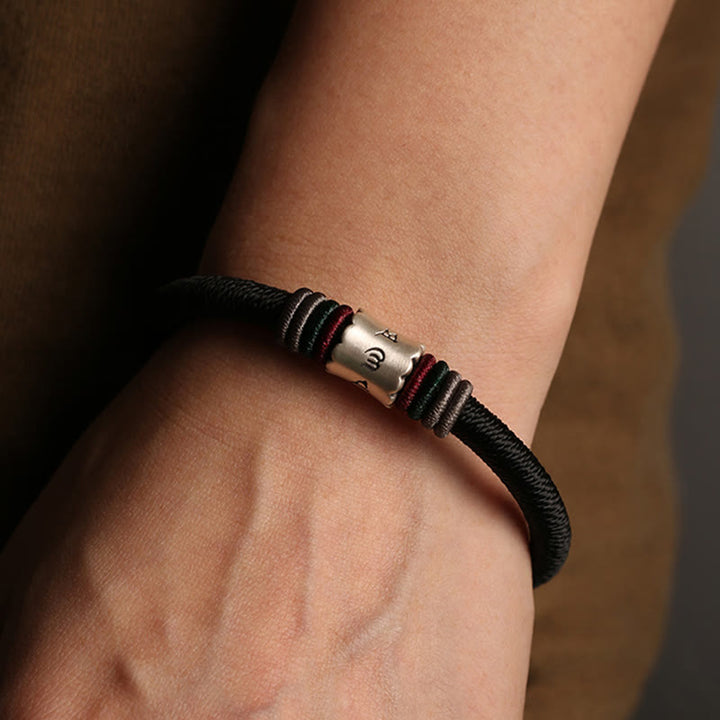 Bransoletka magnetyczna z Buddha Stones 999 ze srebra próby 925 Om Mani Padme Hum Peace z zapięciem magnetycznym