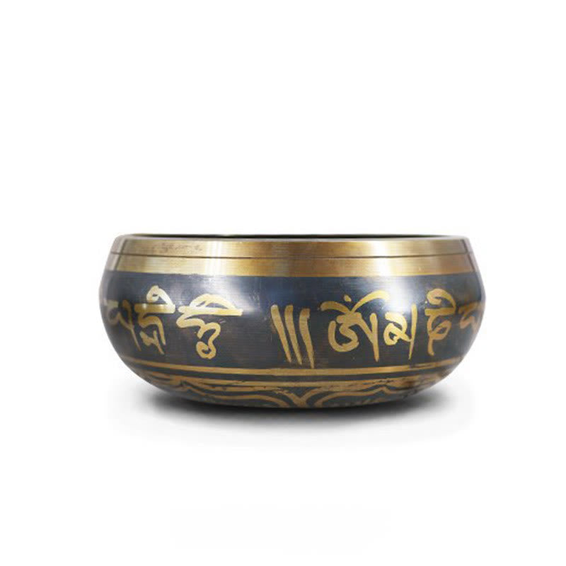 Buddha Stones Tybetańska miska medytacyjna do uzdrawiania i uważności Om Mani Padme Hum Singing Bowl