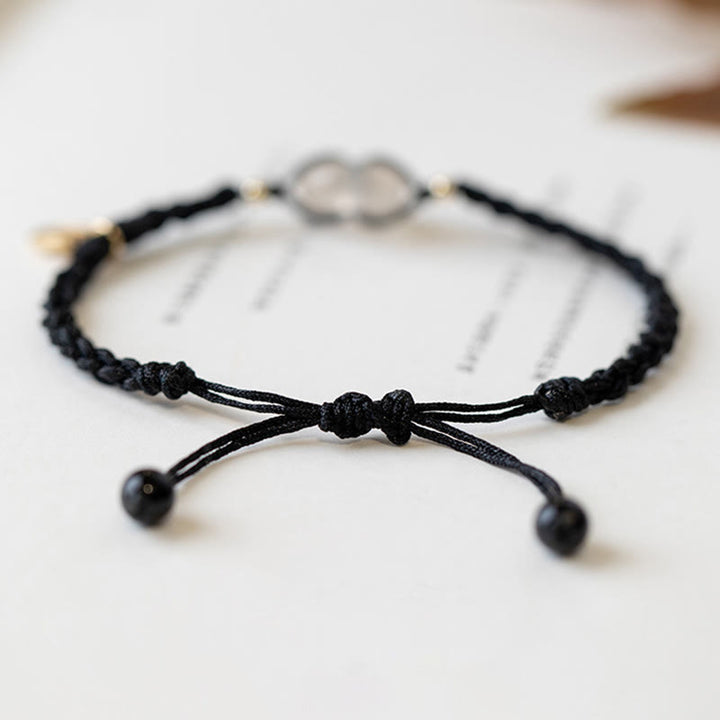 Bransoletka z okrągłym paskiem Peace Buckle z Buddha Stones i chalcedonem