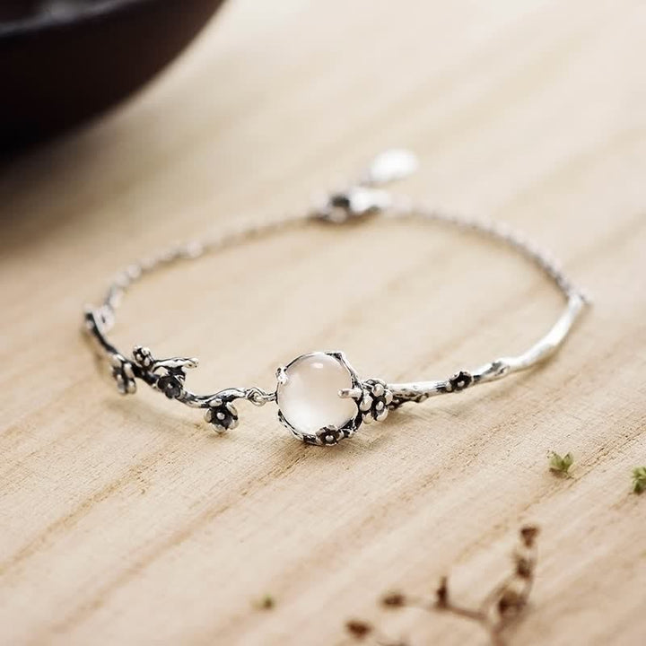 Bransoletka Buddha Stones Plum Blossom Chalcedon Positive