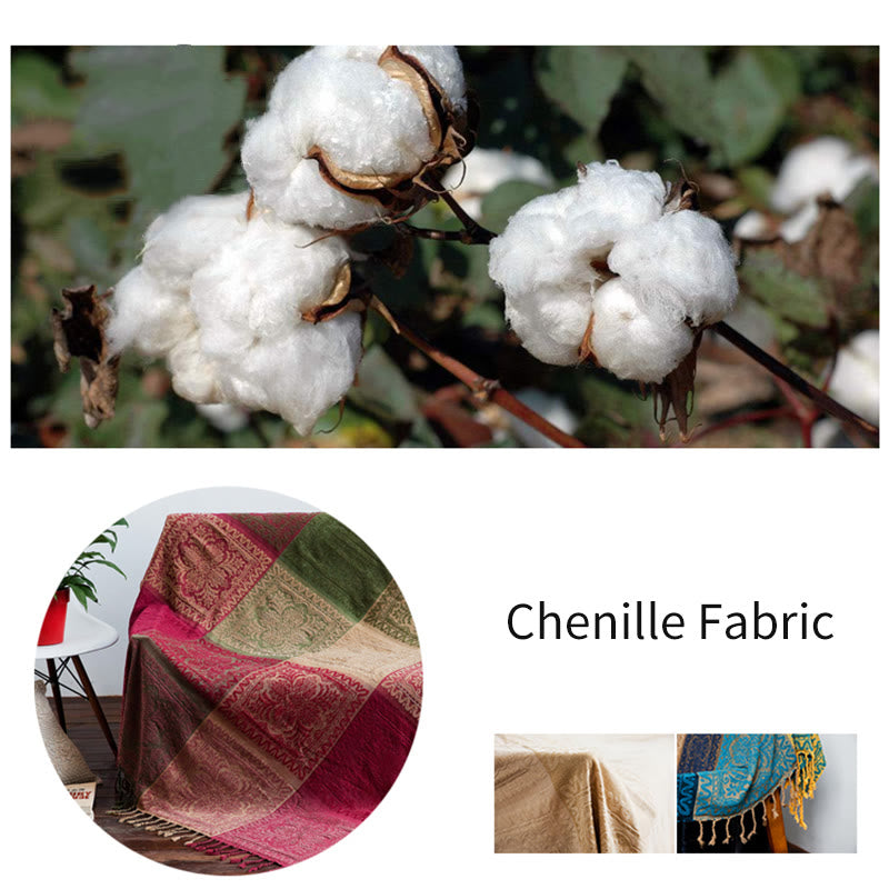 Buddha Stones Tybetański Wielokolorowy Kwiatowy Wzór Farbowany Ręcznie Koc