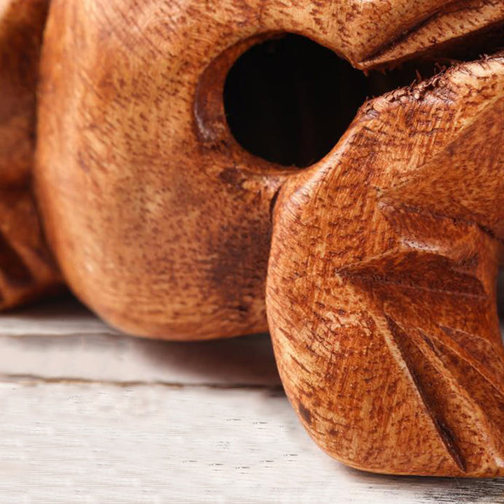 Buddha Stones ręcznie robione FengShui bogactwo szczęście żaba miniaturowa drewniana rechocząca żaba dekoracja Guiro