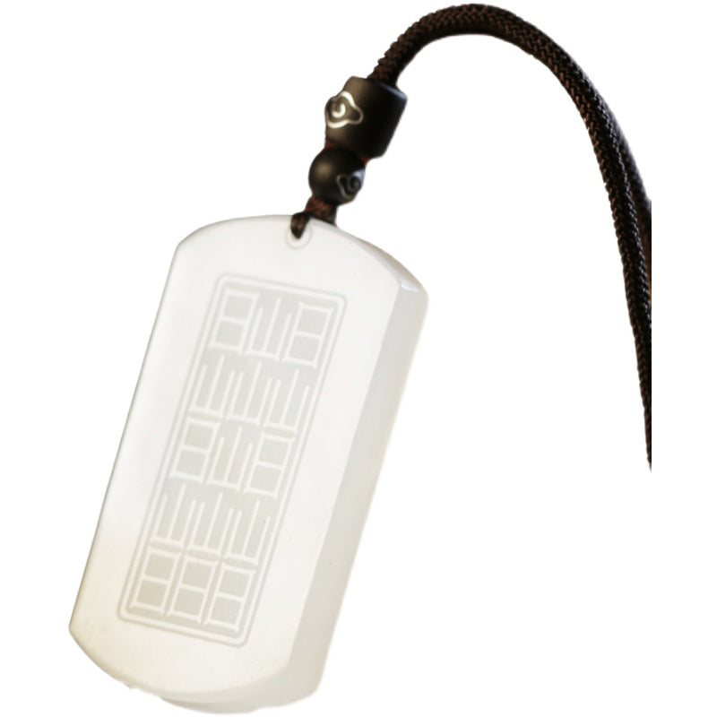 Biały Jadeit PiXiu Yin Yang Szczęście Ochrona Naszyjnik Wisiorek - image 12