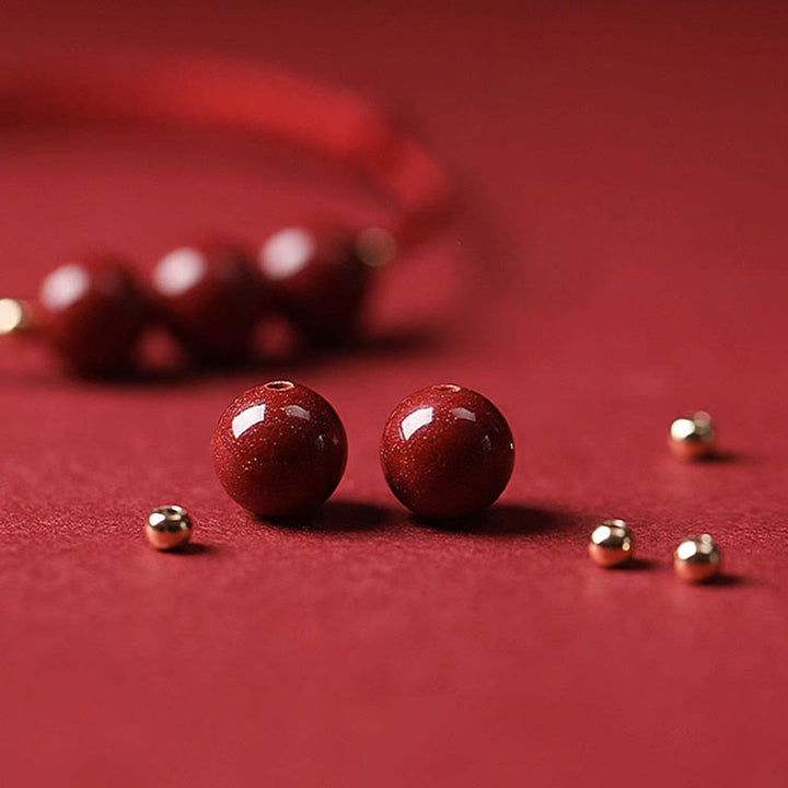 Naturalne Buddha Stones , koraliki z cynobru, bransoletka na kostkę, błogosławieństwo, szczęście