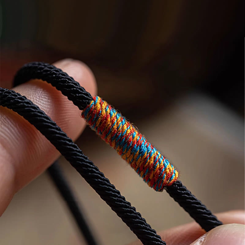 Buddha Stones Tybetańskie Om Mani Padme Hum Rzeźbiony Amulet Podwójnie Owijana Bransoletka