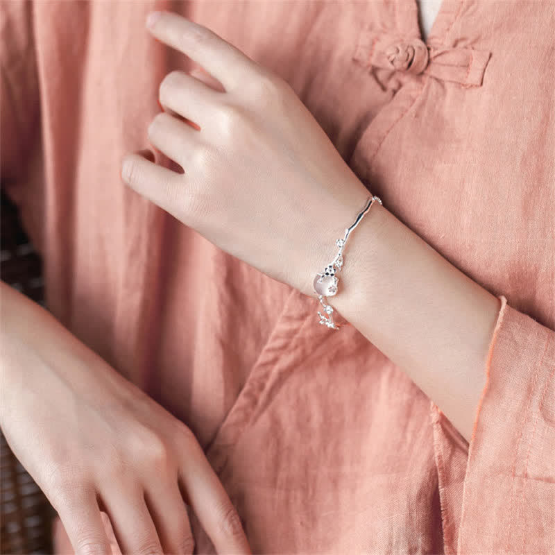 Bransoletka Buddha Stones Plum Blossom Chalcedon Positive