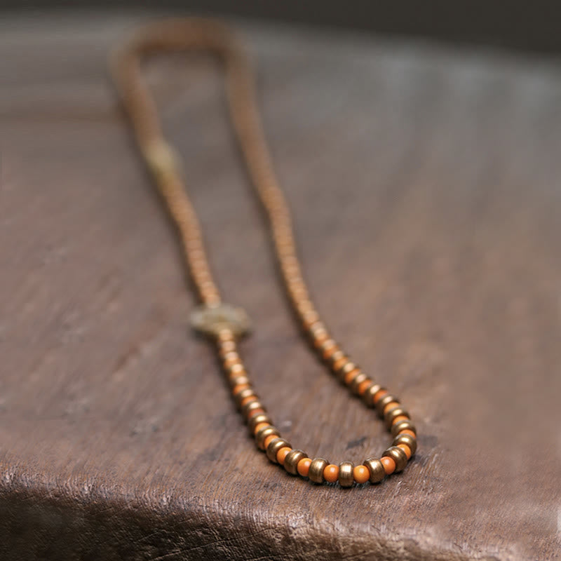 Bransoletka Buddha Stones Retro Olive Pit Copper Wealth