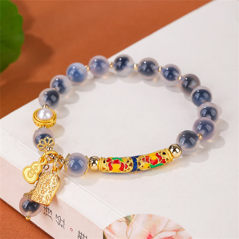Bransoletka Buddha Stones Natural Blue Candy Amulet Strength