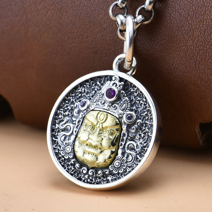 Buddha Stones 925 Srebro Sterlingowe Zakiram Bogini Bogactwa Dorje Wadżra Duchowy Naszyjnik Wisiorek
