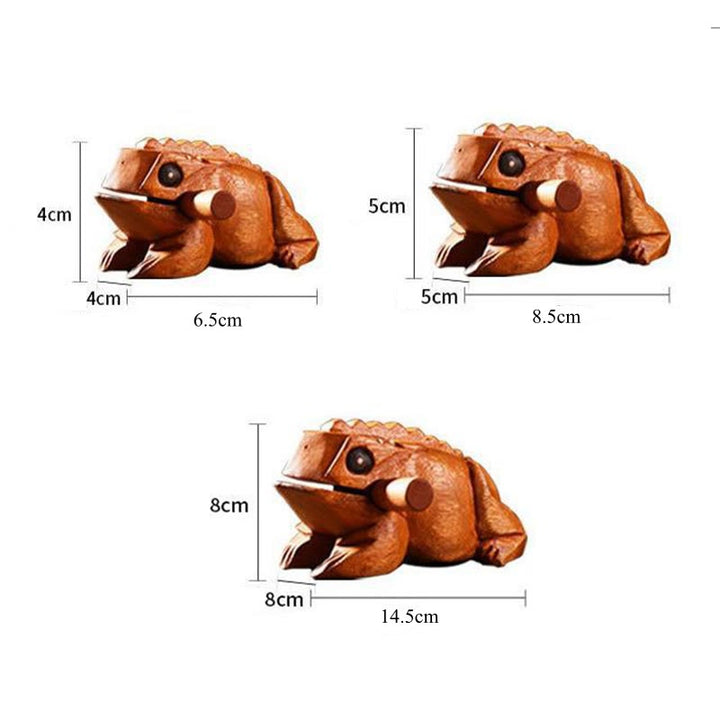 Buddha Stones ręcznie robione FengShui bogactwo szczęście żaba miniaturowa drewniana rechocząca żaba dekoracja Guiro