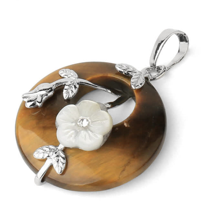 Buddha Stones Różne Kryształy Ametyst Zielony Awenturyn Kwiat Uzdrawiający Naszyjnik Wisiorek