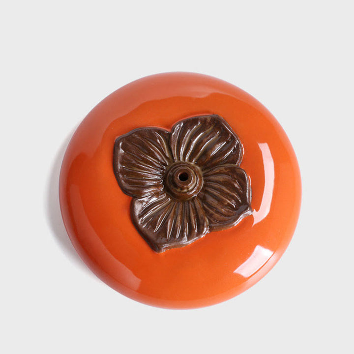 Kadzielnica ceramiczna Persimmon Meditation Healing Incense Burner Uchwyty na kadzidełka
