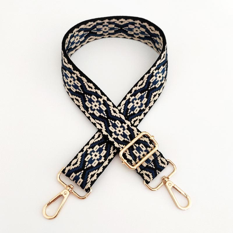 Wielokolorowe haftowane paski do toreb na ramię