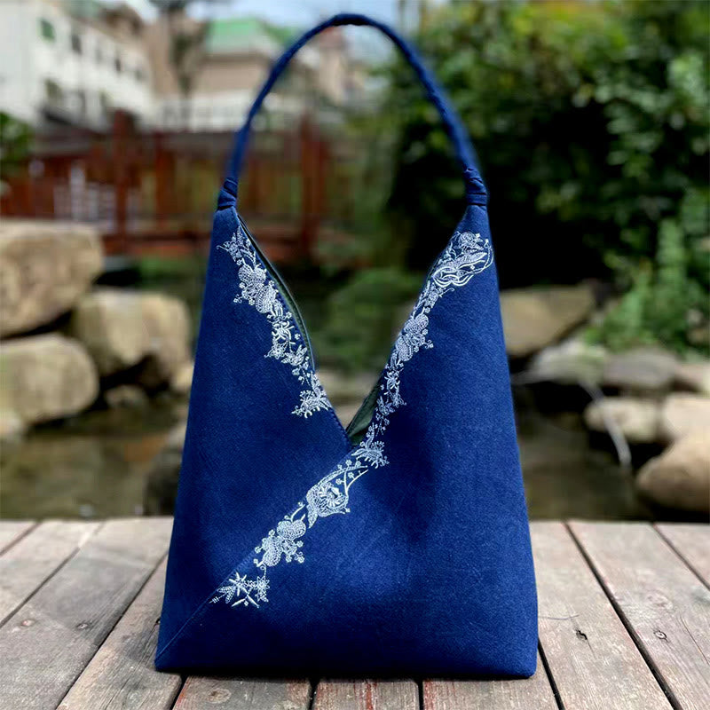 Zestaw torebek typu tote z ręcznie robionym haftem z Buddha Stones