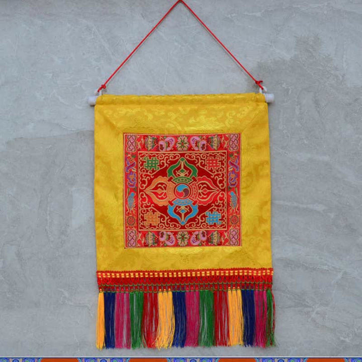 Wadżra Pomyślne Symbole Duchowa Moc Sztuka Ścienna