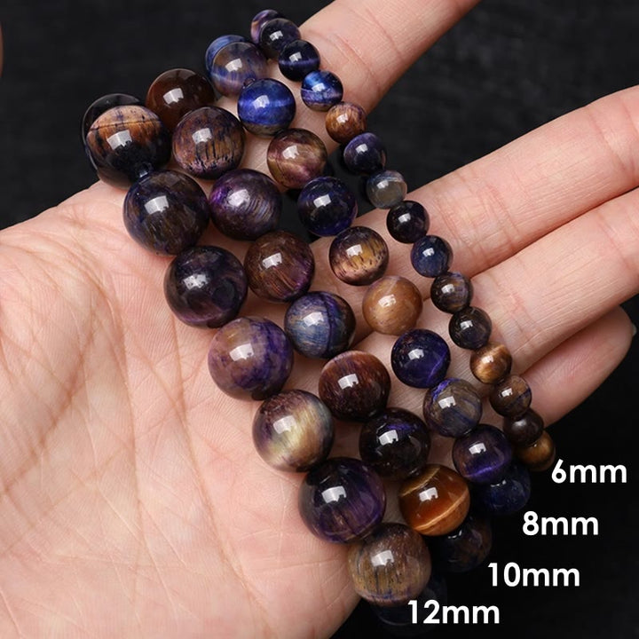 Bransoletka ochronna z Buddha Stones Natural Purple Tiger Eye