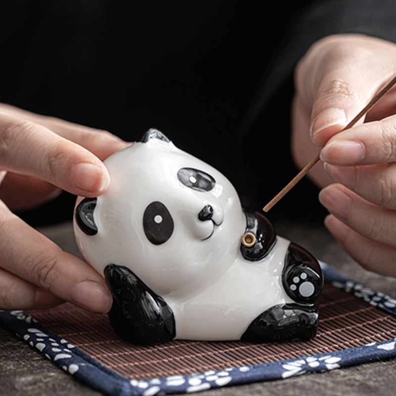 Uroczy kociak Panda Ceramic Blessing kadzielnica ozdoba - image 18
