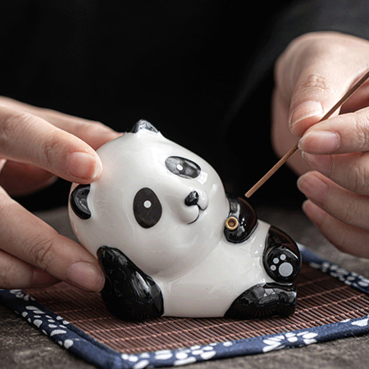 Uroczy kociak Panda Ceramic Blessing kadzielnica ozdoba - image 18
