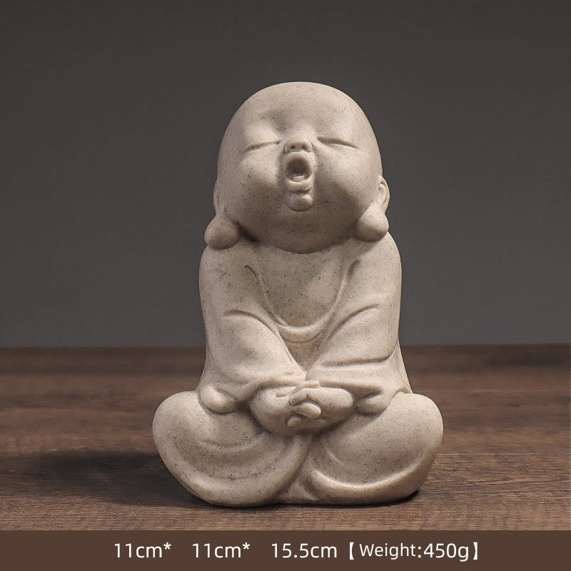 Buddha Stones Tybetańska Medytacja Budda Mnich Błogosławieństwo Spokoju Żywica Dekoracja Domu