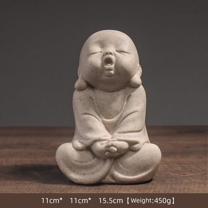 Buddha Stones Tybetańska Medytacja Budda Mnich Błogosławieństwo Spokoju Żywica Dekoracja Domu