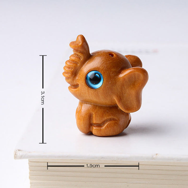 Buddha Stones sandałowe Małe liście Czerwone drzewo sandałowe Zielone drzewo sandałowe Szczęśliwy mini słoń rzeźbiony ochrona dekoracja