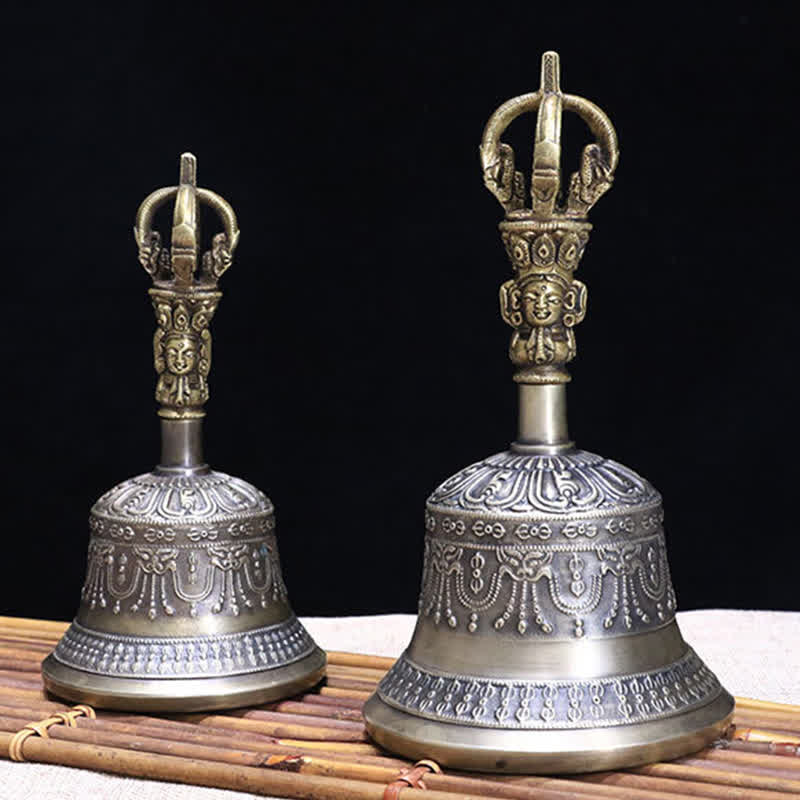 Buddha Stones Tybetański Dzwon Medytacyjny i Wadżra Dorje Miedziany Zestaw Dekoracji Oświecenia - image 7