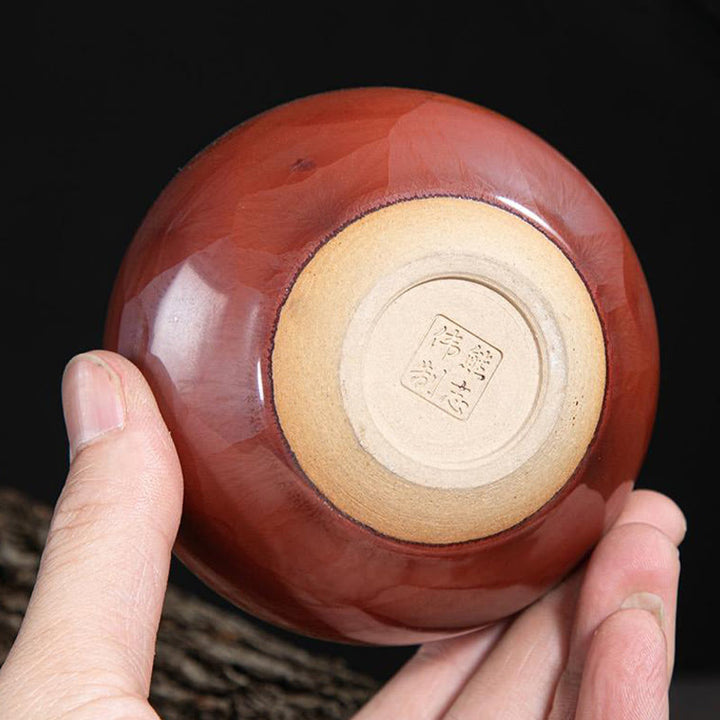 Buddha Stones ręcznie robione chińskie Jianzhan Lotus Design Ceramiczny kubek do herbaty Kung Fu