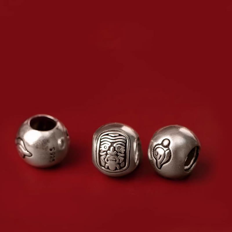Buddha Stones 925 Srebro Sterling Tybetański Zakiram Bogini Bogactwa Szczęścia Bransoletka Sznurkowa