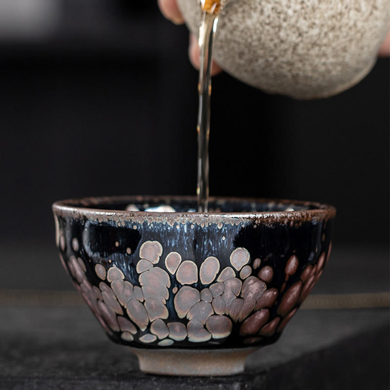 Buddha Stones ręcznie robione kwiaty wiśni Sakura Design chiński Jianzhan Ceramiczny kubek do herbaty Kung Fu
