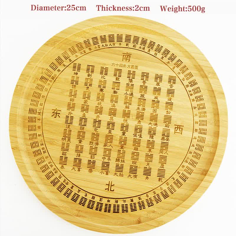 Mapa Feng Shui Bamboo Bagua Mapa Harmonii Energii - Mapa Bagua z sześćdziesięcioma czterema trigramami - image 2