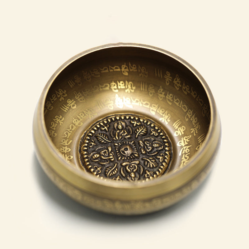 Buddha Stones Tybetańska misa dźwiękowa ręcznie robiona do jogi, uważności i medytacji, zestaw mis śpiewających