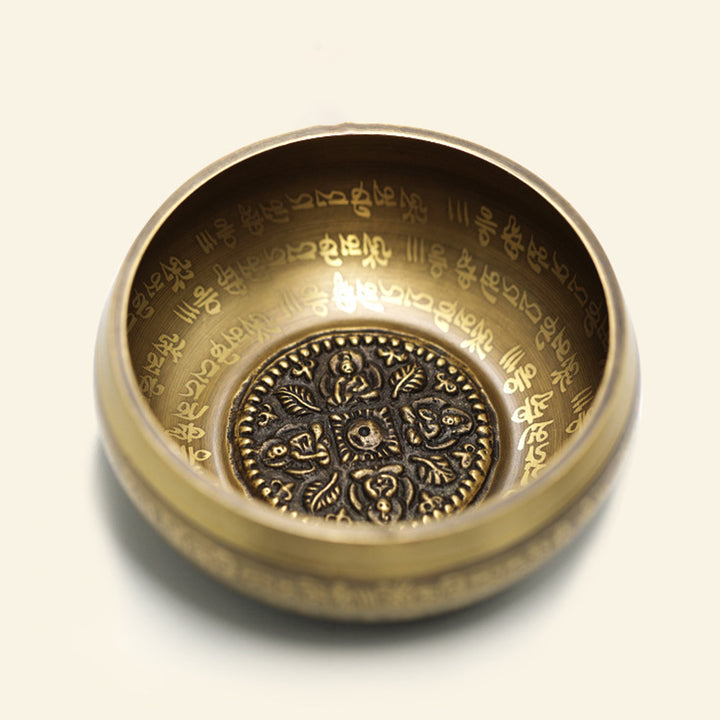 Buddha Stones Tybetańska misa dźwiękowa ręcznie robiona do jogi, uważności i medytacji. Zestaw mis śpiewających. - image 14
