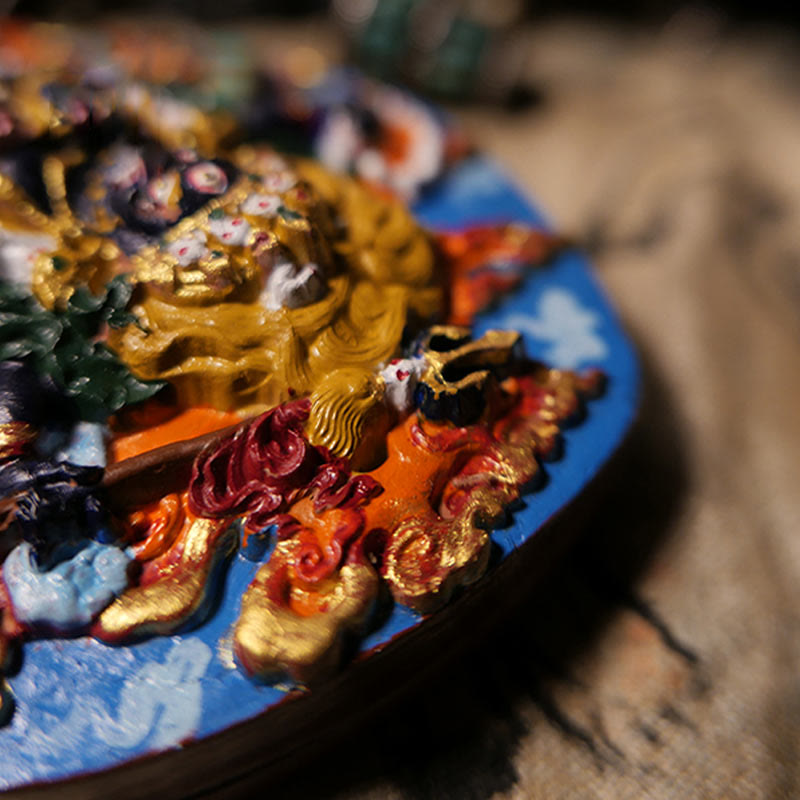 Buddha Stones Mini Daikokuten Bóg Bogactwa Budda Tybet Glina Spokój Dekoracja Domu - image 3