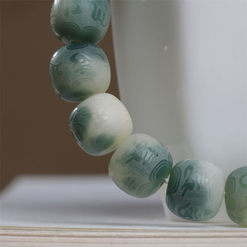 Buddha Stones Nasiona Bodhi Om Mani Padme Hum Grawerowana Bransoletka Odpędzająca Złe Duchy