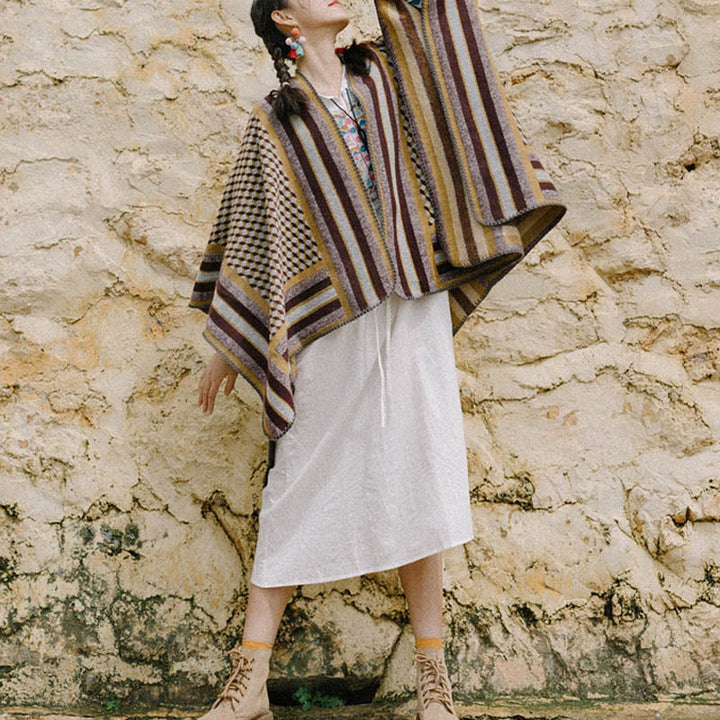 Buddha Stones Tybetański Szal Klasyczny Wzór Zimowy Przytulny Ciepły Szalik Podróżny Otulacz - image 3