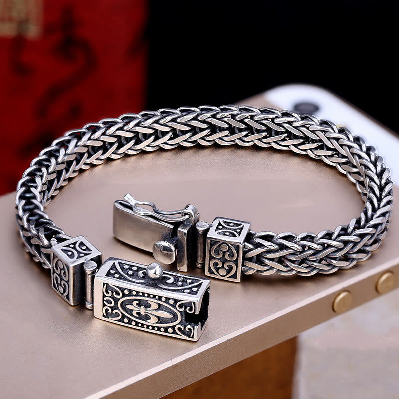 Buddha Stones Retro Smok Keel Braided Design Balance Healing Bransoletka