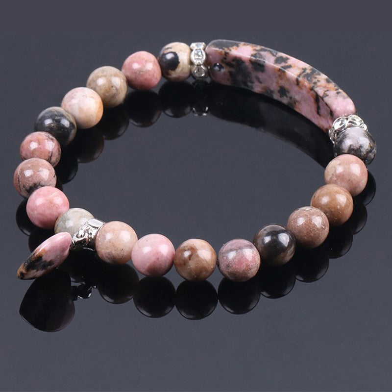Bransoletka z koralików uzdrawiających Buddha Stones Rhodonite Love Heart